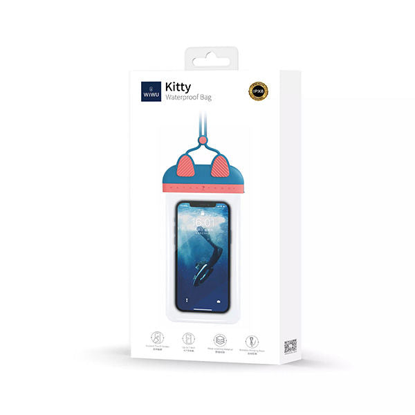Wiwu Kitty WaterProof Bag Protection For Smartphones Electronics | Blue Wiwu Kitty WaterProof Bag Protection For Smartphones Electronics | Blue